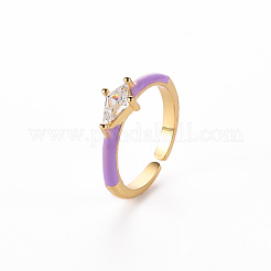 Манжеты из латуни с эмалью&nbsp;RJEW-T016-28C-NF