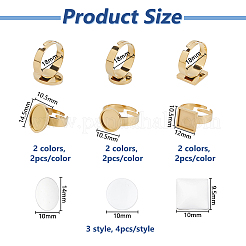 DIY-Fingerring-Kits mit gemischten Formen&nbsp;DIY-DC0004-24