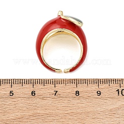 Латунные эмалевые манжеты для женщин RJEW-B138-01G-02