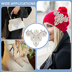 2шт треугольная жемчужина из АБС-пластика со стеклянными бусинами для пришивания аппликаций&nbsp;PATC-FG0003-14