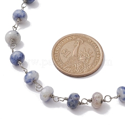 Ожерелья из натуральной синей яшмы для женщин&nbsp;NJEW-JN04739-03