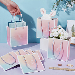 Бумажные мешочки для ювелирных изделий с ручкой для сумок ABAG-WH0039-37D