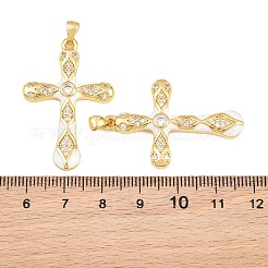 Pendentifs avec zircon cubiques à micro-pavés en laiton&nbsp;CU-CBAB3AD-11G