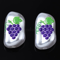 3d печатные бусины из абс-пластика с имитацией жемчуга KY-S163-436