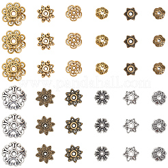 360шт 12 стиля колпачки из сплава в тибетском стиле&nbsp;TIBE-SC0002-37