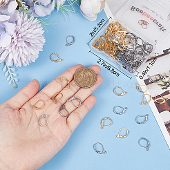 100 шт. 2 шт. фурнитура для сережек из нержавеющей стали 304 с застежкой-молнией STAS-BBC0002-57