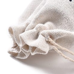 Pochettes de rangement en tissu de coton de noël&nbsp;LS-ABAG-M004-02E