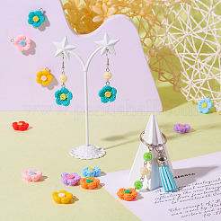 16 шт. 8 цвета непрозрачные подвески из смолы&nbsp;RESI-TA0002-56