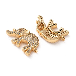 Pendenti in zirconi cubici trasparenti in micro pavè di ottone&nbsp;CU-H002-07D-G