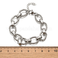 Браслеты из овальной цепочки из нержавеющей стали 304 для женщин&nbsp;BJEW-R021-09P