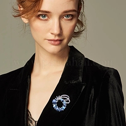 Броши со стразами из цветочного сплава для рюкзака&nbsp;PW-WG5389A-01