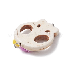 Хэллоуин окрашенные синтетические бирюзовые подвески PALLOY-JF02779