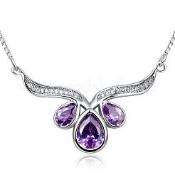 925 подвесные стерлингового серебра ожерелья&nbsp;FS-WGEDE63-01