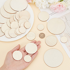 135 шт. 4 стиля необработанных деревянных дисков DIY-HY0001-78