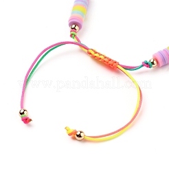 Bracelet de perles tressées en cordon de nylon ajustable&nbsp;BJEW-JB05729-01
