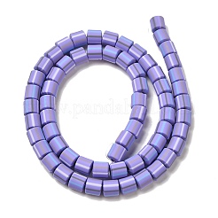 ポリマークレイビーズ連売り  コラム  紫色のメディア  6~6.5x6~6.5mm  穴：1.2mm  約61~64個/連  15.55~15.94''（39.5~40.5センチメートル）&nbsp;CLAY-H006-01O