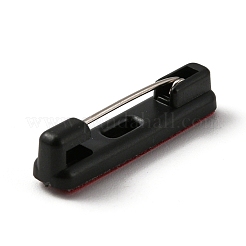 プラスチックブローチの発見  バックバーピン  ブラック  22x5x4mm  ピン：0.9mm&nbsp;FIND-WH0048-41A