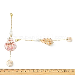 4 pz 4 stili di decorazioni pendenti in conchiglia naturale&nbsp;HJEW-TA00460