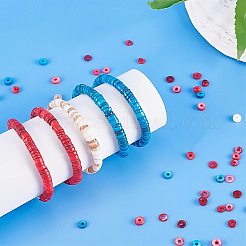 3 нитка 3-х цветных ракушечных бусин SSHEL-NB0001-28