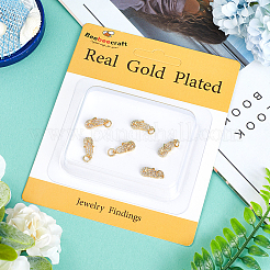 8шт латунные подвески с микропаве и кубическим цирконием&nbsp;RB-BBC0001-02