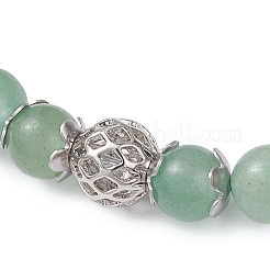 4 комплект из 4 браслетов с круглыми бусинами крест-накрест из опалита BJEW-JB12266