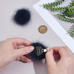 Пряжка для обуви из искусственного меха норки&nbsp;AJEW-WH0248-670D