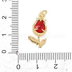 Латунные микропаве прозрачные подвески с фианитом&nbsp;KK-F931-13G-03