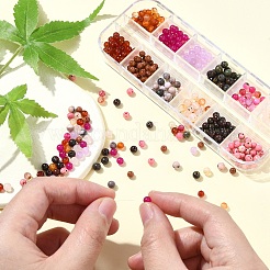 Наборы для самостоятельного изготовления круглых бусин из натуральных и синтетических драгоценных камней&nbsp;DIY-YW0011-51