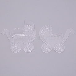 Scatole di caramelle di plastica trasparente a forma di carrozzina&nbsp;CON-WH0080-52C