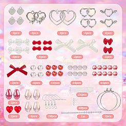DIY 合金イヤリング ジュエリー作りキット  ミックスカラー  2~40x1.5~32.5x0.4~7.5mm  穴：1~2mm&nbsp;DIY-SC0028-93
