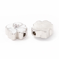 Латунные микро проложить кубического циркония бусы&nbsp;ZIRC-P098-01P