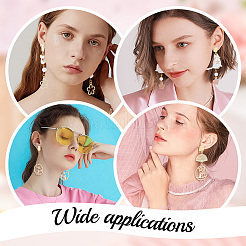 80 шт. 4 шт. фурнитура для сережек-гвоздиков из нержавеющей стали 201 STAS-BBC0001-75