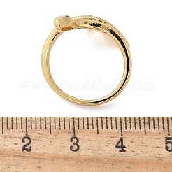 Bagues en laiton avec zircone cubique de micro pave&nbsp;RJEW-C120-30C-G