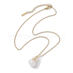 Ожерелья с подвесками из нержавеющей стали 304 и акриловой имитации ракушек&nbsp;NJEW-JN04706