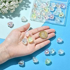 35pcs 7 Farben transparente Acrylperlen&nbsp;MACR-CJ0002-43