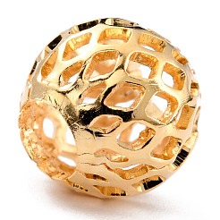 Долговечные полые латунные бусины с покрытием KK-O133-002C-G