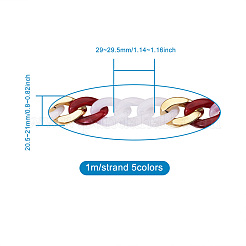Прозрачная акриловая цепочка ручной работы AJEW-TA0001-10