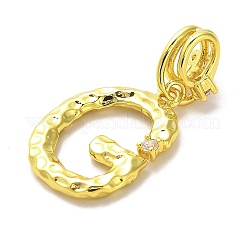 Реечное покрытие латунь микро паве кубический цирконий европейские подвески с подвесками KK-L210-015G-G