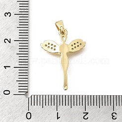 Anhänger aus klarem Zirkonia aus Messing&nbsp;KK-B187-20G
