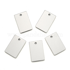 Устойчивые к потускнению 201 нержавеющая сталь прямоугольные штампованные пустые бирки подвески STAS-S031-01