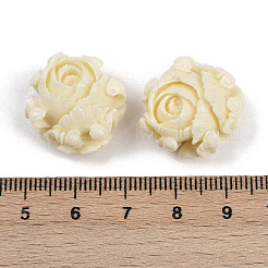 Резные бусины из окрашенного синтетического коралла CORA-D035-01B