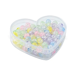 100 шт. 5 цвета прозрачные хрустящие акриловые бусины CACR-FS0001-02