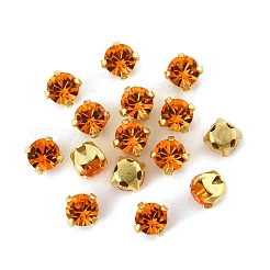 プレシオサ® マキシマ クリスタル 縫い付けカップ  チェコクリスタル  真鍮製爪付き台座付き  719 35 012 チャトン（丸）  ゴールドカラー  90310太陽  ss12（3~3.2mm）&nbsp;Y-PRC-SS12-90310-G