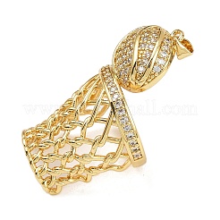 Латунные микро проложить кубического циркония подвески&nbsp;KK-S526-10G-E