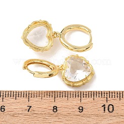 Valentinstag-Herzohrringe aus Messing und Glas&nbsp;EJEW-Z164-23G-03