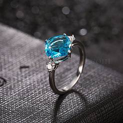 Моды классический платины латунь элегантный кубического циркония квадратные кольца RJEW-EE0001-100P02-B