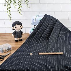 3 iarda di tessuto di cotone denim a righe&nbsp;DIY-FG0010-61