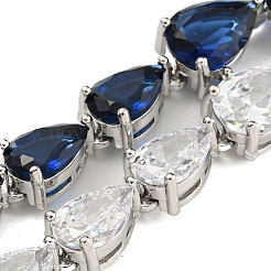 Латунные микро проложить кубического циркония ожерелья NJEW-H027-01P-02