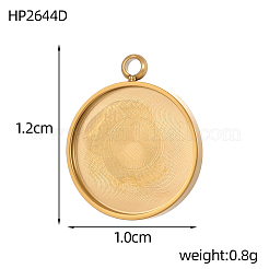 Оправы для подвесок из нержавеющей стали 304 в виде кабошонов&nbsp;STAS-OY008-77G