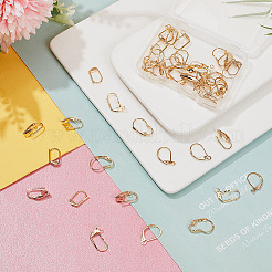48шт 6 стиля латунные серьги с рычагом KK-AR0003-59G